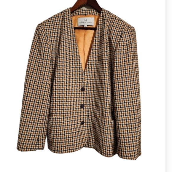 Vintage Alfred Sung Tweed Skirt Suit Set (Blazer and Skirt) - Picture 4 of 9